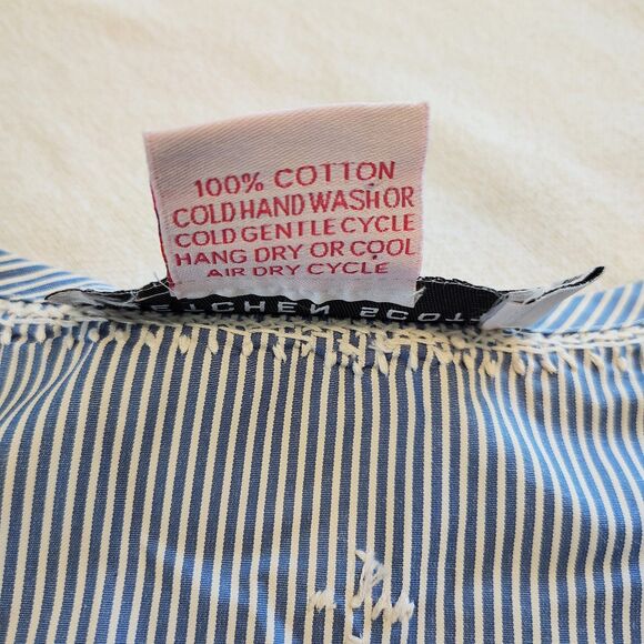 Gretchen Scott The Brooks Tunic Preppy Coastal Resortwear Blue Embroidered LARGE - Picture 11 of 11